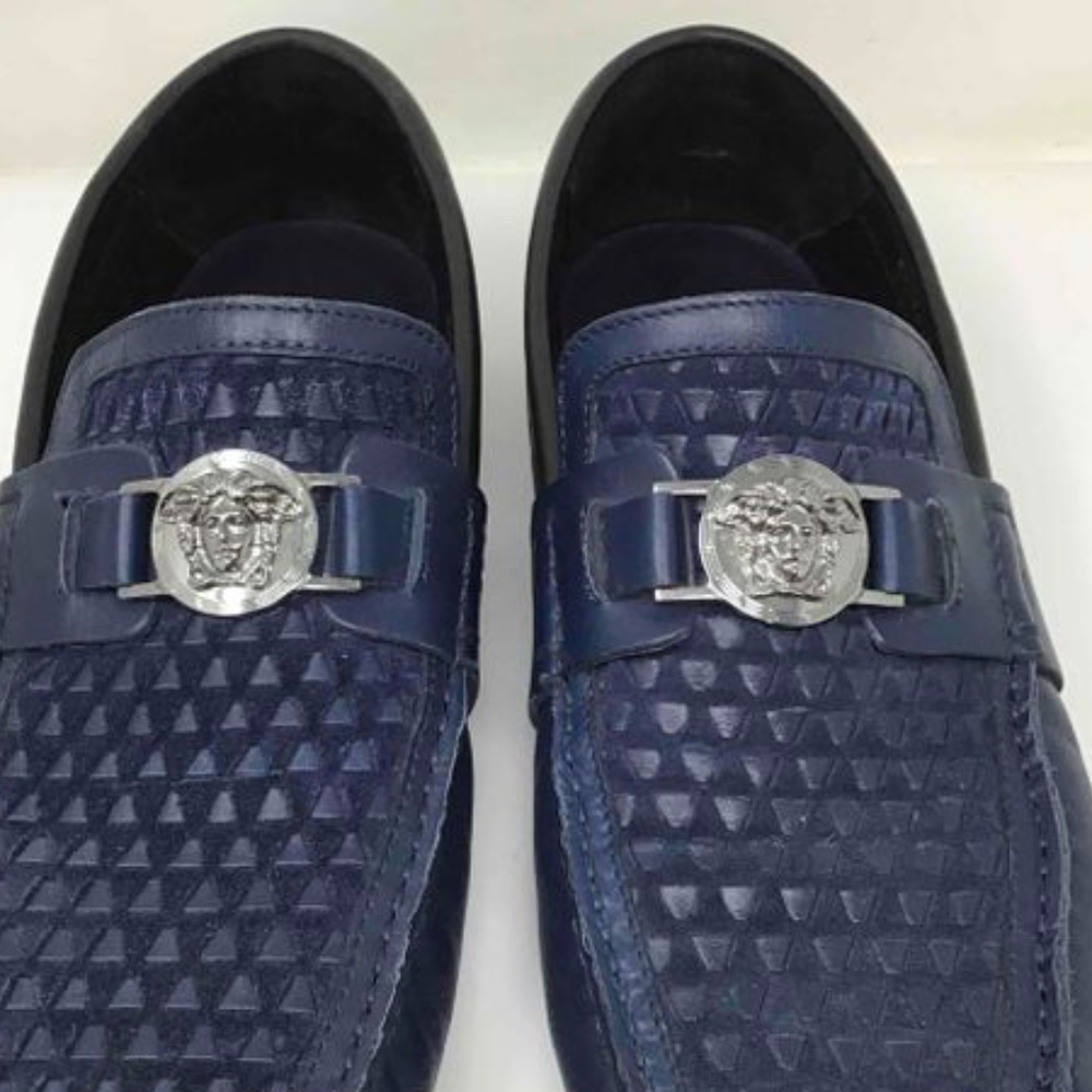 Men's Versace Navy Blue Shoes Size 43